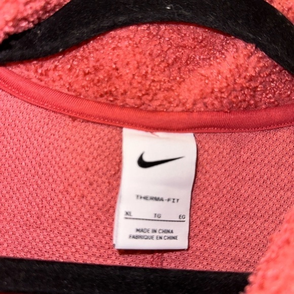 Nike women’s pink therma fit teddy pull over sweatshirt jacket XL - Picture 7 of 13